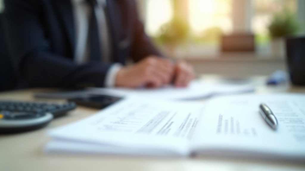 Schreibtisch mit Bundeshaushalt-Dokumenten und Taschenrechner in modernem Büro