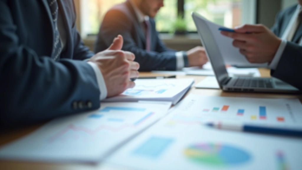 Fachleute analysieren Budgetdokumente und Fiskaldaten in professioneller Arbeitsumgebung