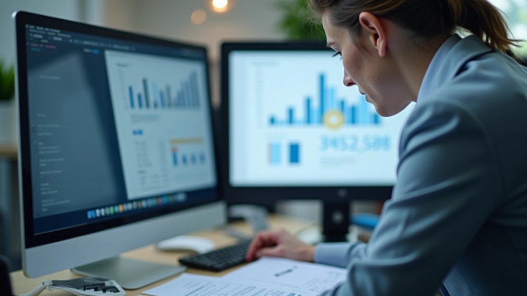 Grafische Darstellung von Schuldentrends auf einem Monitor im Finanzbereich