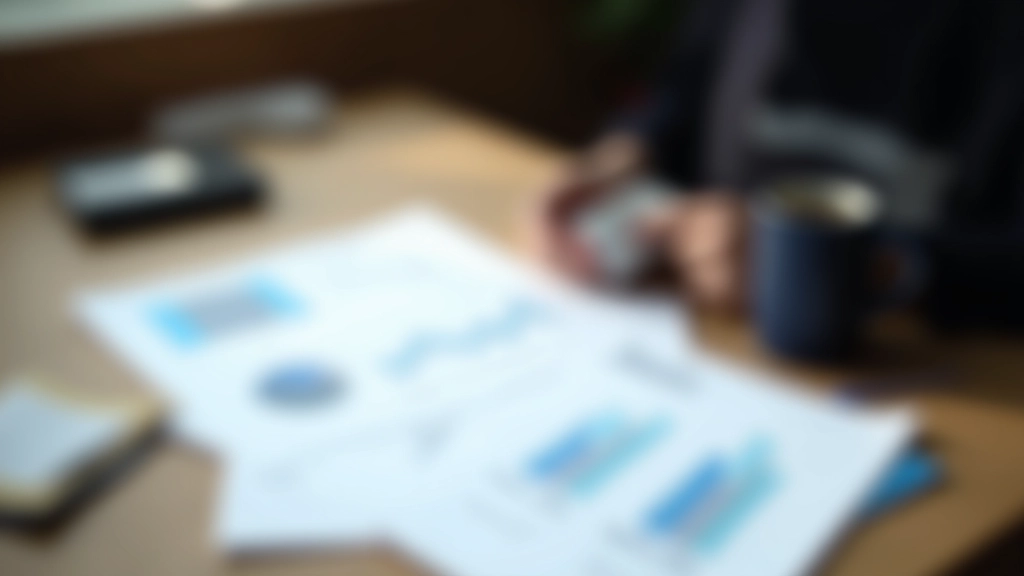 Finanzbericht und Grafiken auf Schreibtisch